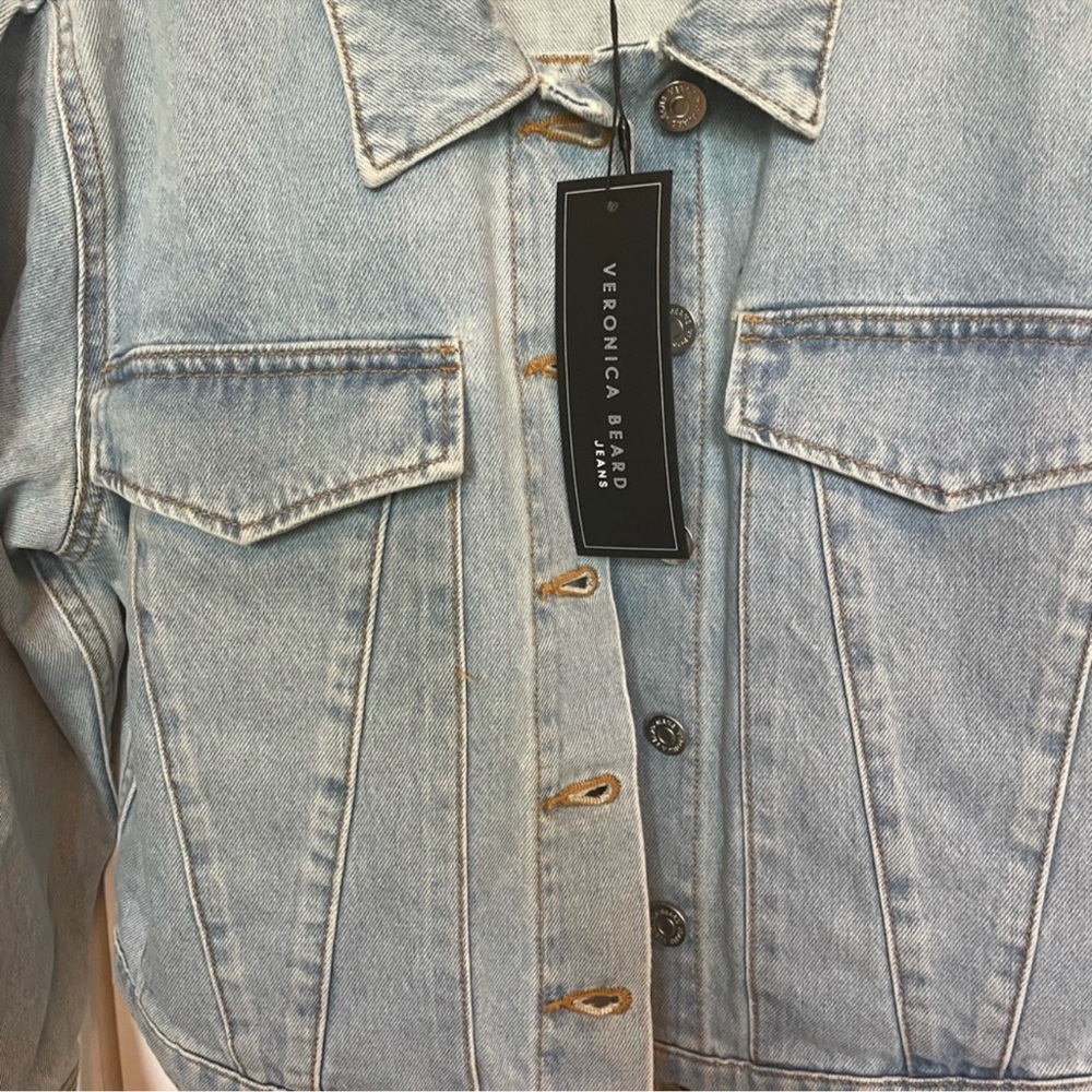 Veronica Beard Denim Pouf Sleeve Jean Jacket - Picture 5 of 6